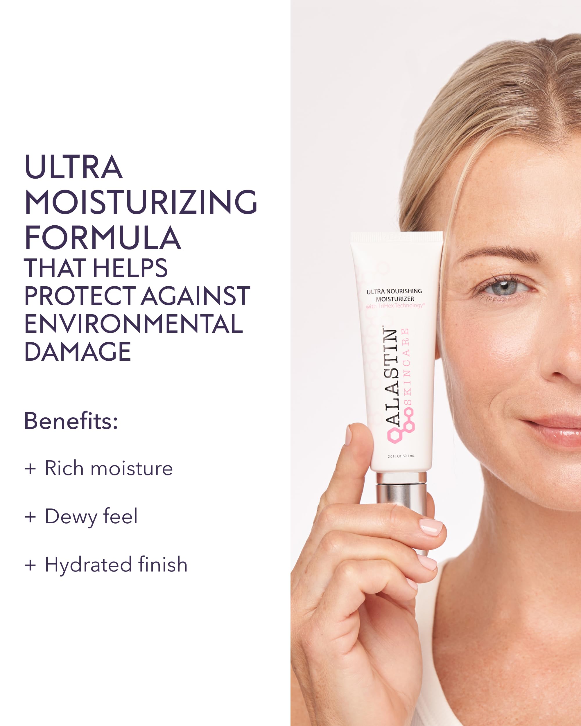 ALASTIN Ultra Nourishing Face Moisturizer ingredients-linoleic-acid nourishes skin barrier and hydration.