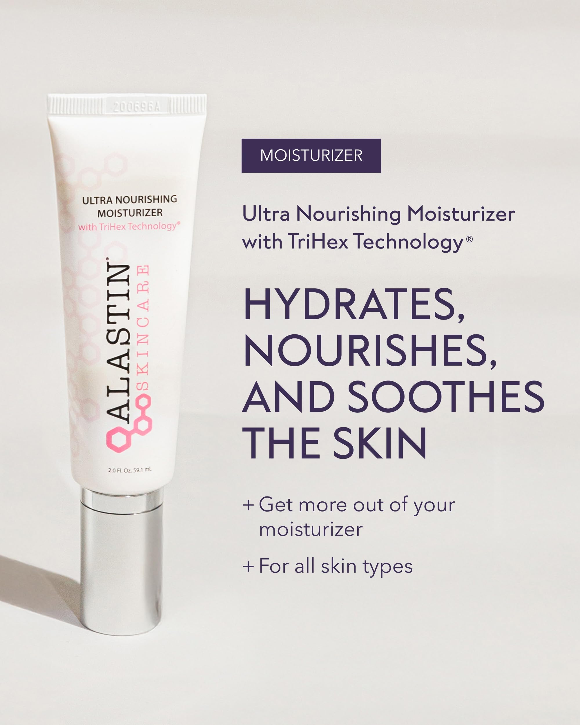 ALASTIN Ultra Nourishing Face Moisturizer ingredients-oat-kernel soothes and cushions dry skin.