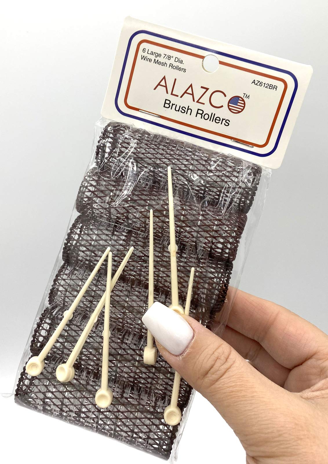 ALAZCO brush rollers show inner removable bristles for thinning hair styling options