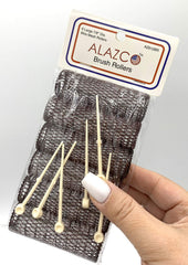 ALAZCO brush rollers show inner removable bristles for thinning hair styling options