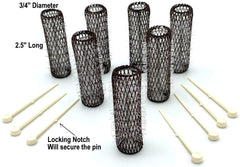 ALAZCO damp-hair-step image shows easy rolling on damp hair for gentle setting.