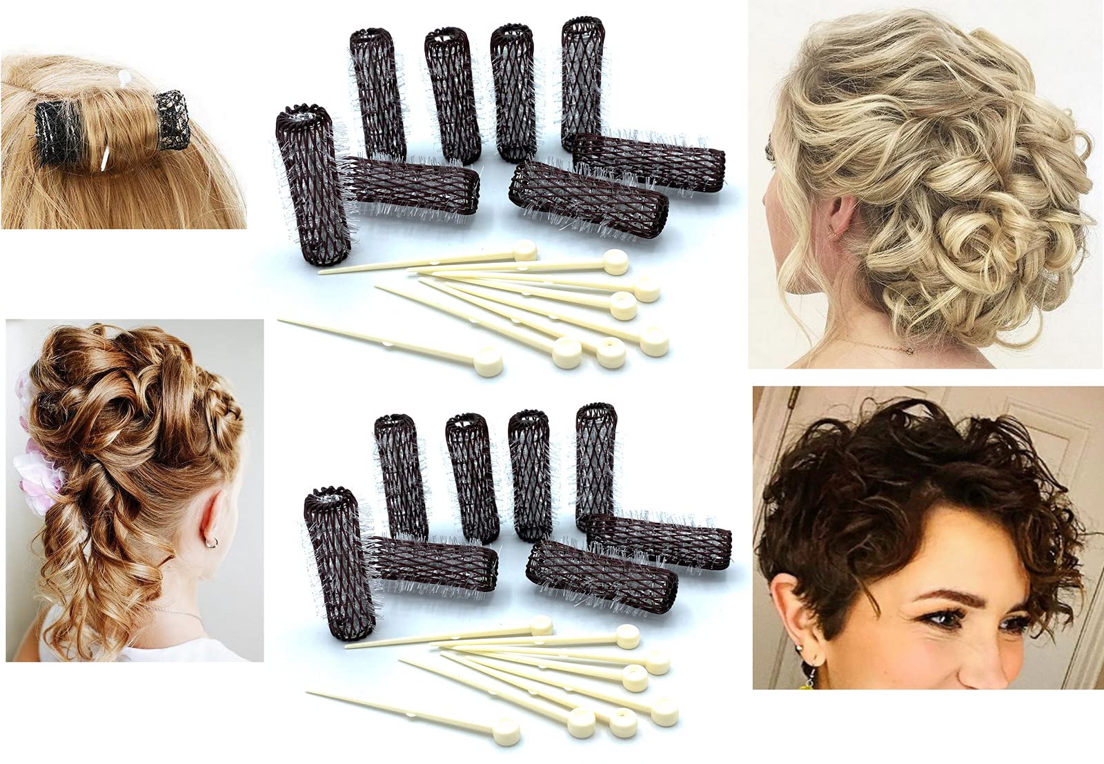 ALAZCO mesh-covered rollers offer smooth grip during styling.