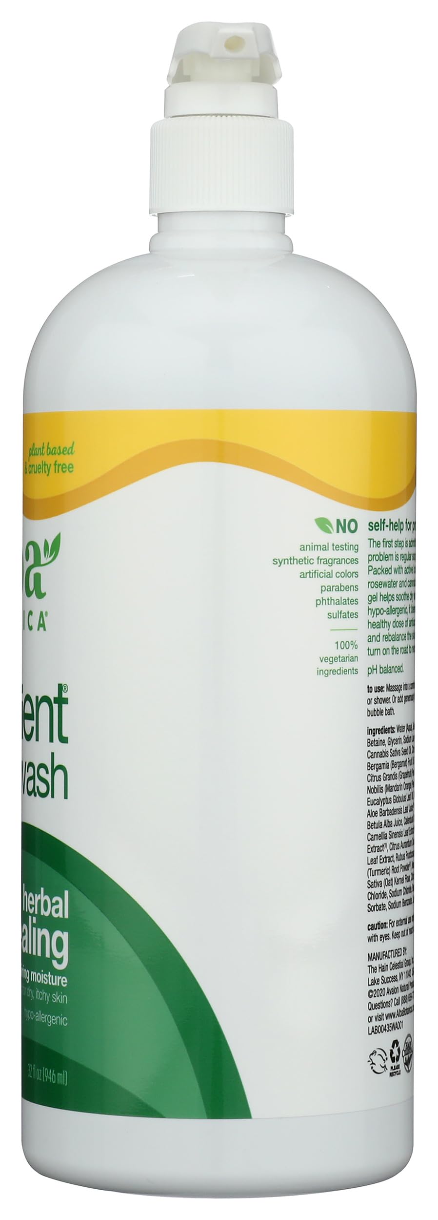 Natural ingredients bamboo, rosewater, oatmeal highlighted in Alba Botanica gel