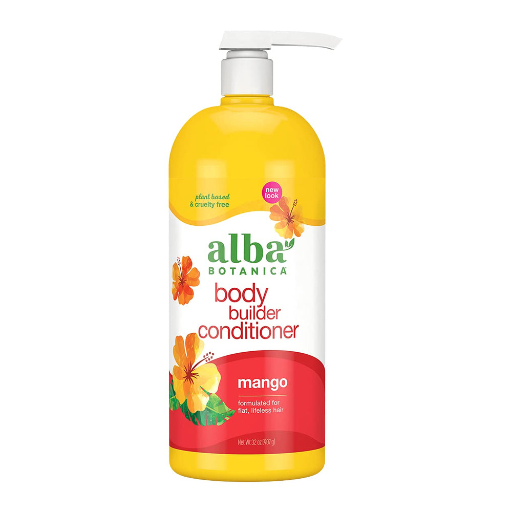 Alba Botanica Body Builder Mango conditioner bottle boosts lightweight volume