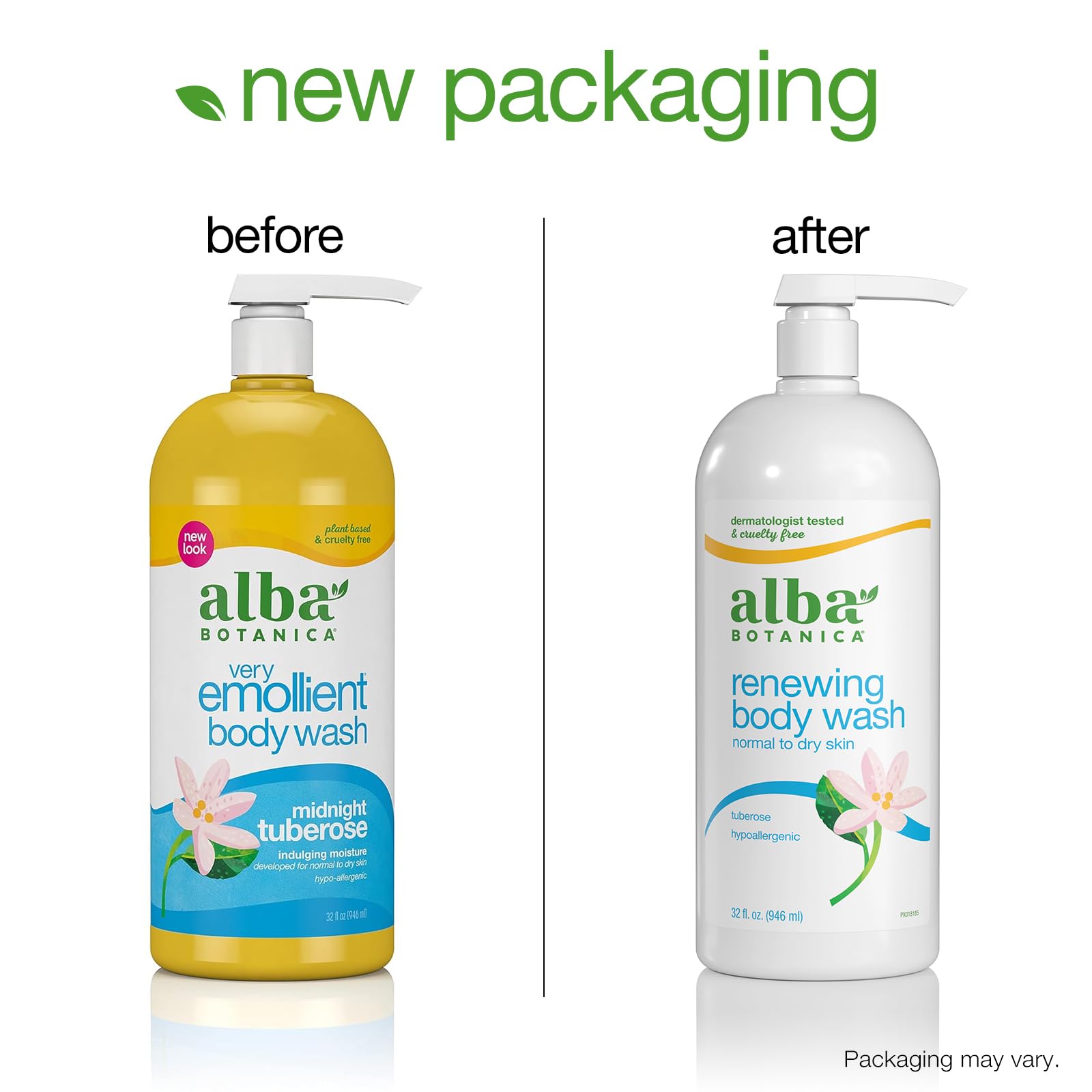 Alba Botanica closeup bottle label shows paraben- and sulfate-free promise.