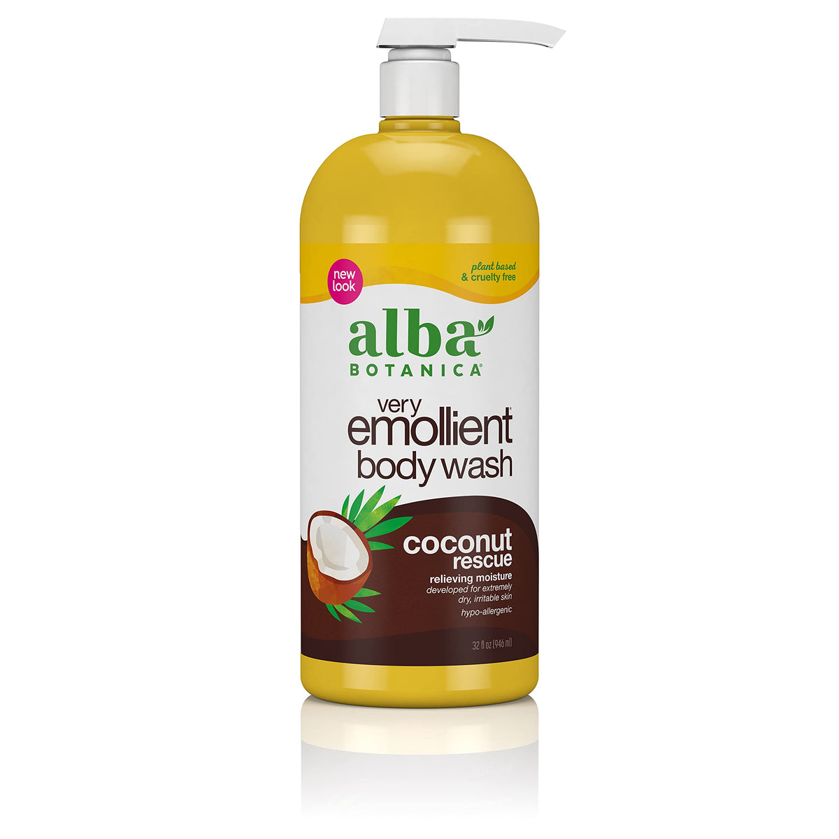 Alba Botanica Coconut Rescue bottle offers creamy cleansing for dry skin hydration