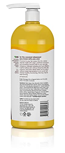 Alba Botanica Coconut Rescue foam-lather delivers soothing tropical scent for a refreshing shower