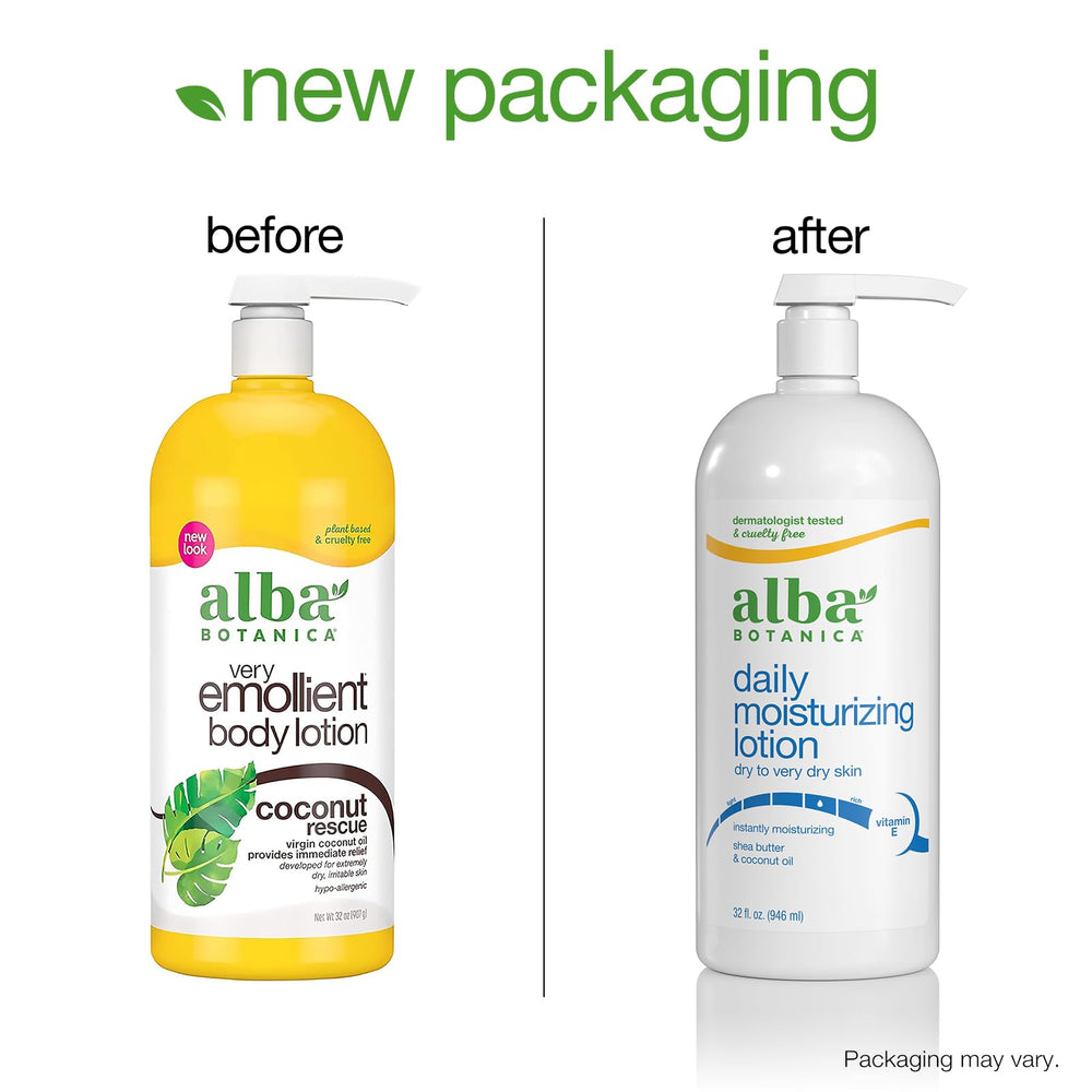 Alba Botanica Daily Moisturizing Lotion cruelty-free badge signals ethical, gentle care