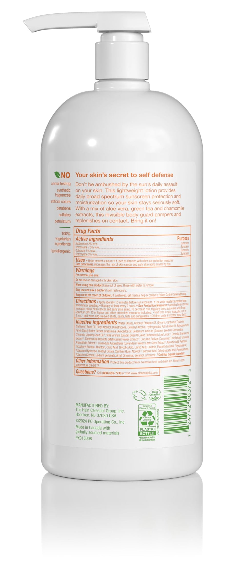 Alba Botanica Daily Moisturizing Lotion SPF 15 outdoors showing skin protection