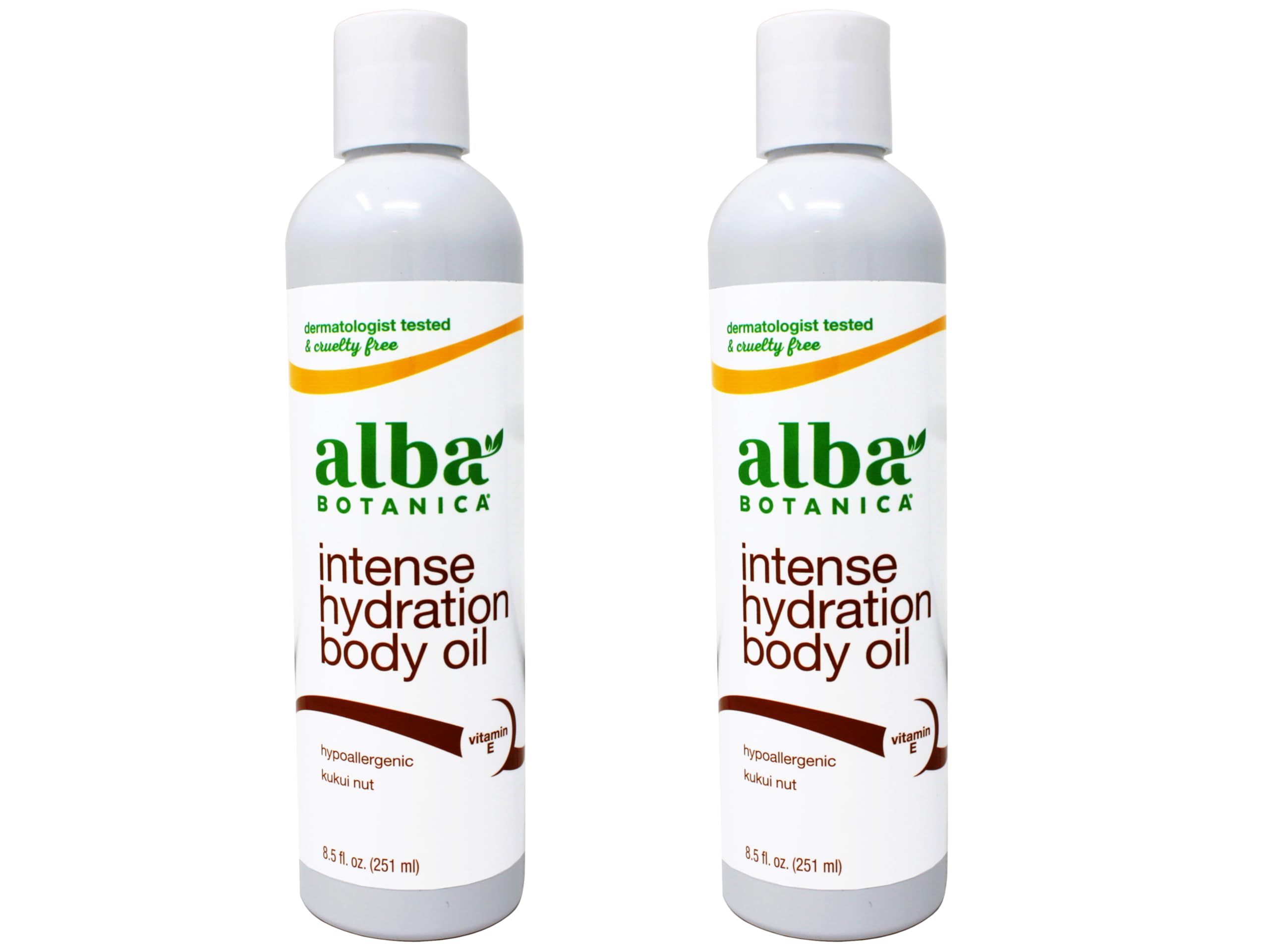 Alba Botanica Kukui Nut Body Oil bottle delivering tropical hydration.