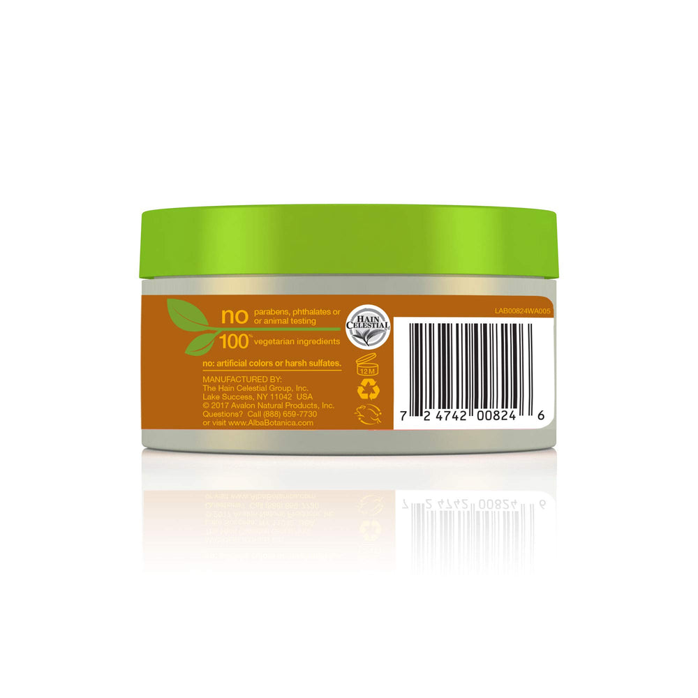 Alba Botanica Kukui Nut Body Cream texture-swatch reveals creamy, nourishing consistency.