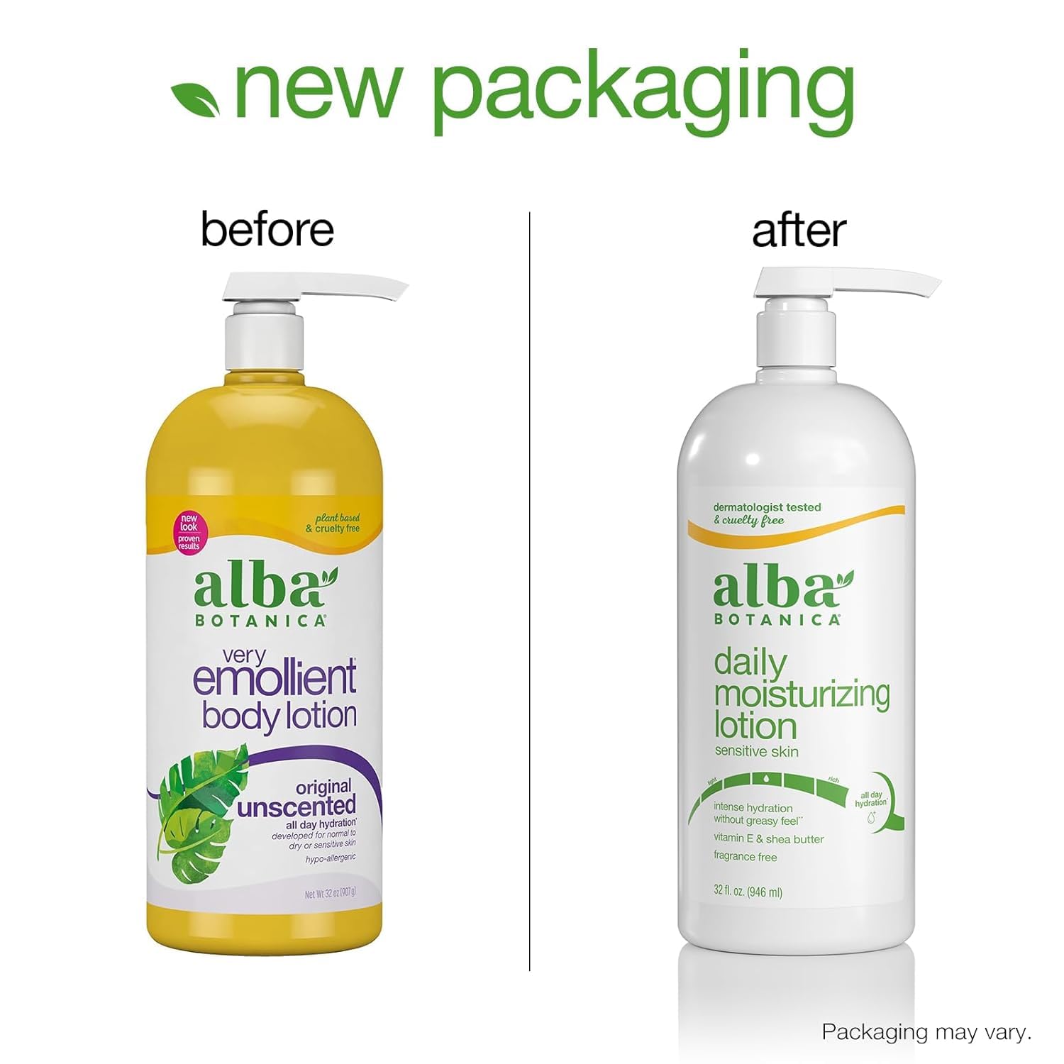 Alba Botanica Lotion Emollient Unscented massage-safe formula provides gentle glide.
