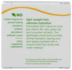 Alba Botanica Moisturizer ingredients aloe-green-tea highlight soothing, refreshing daytime care