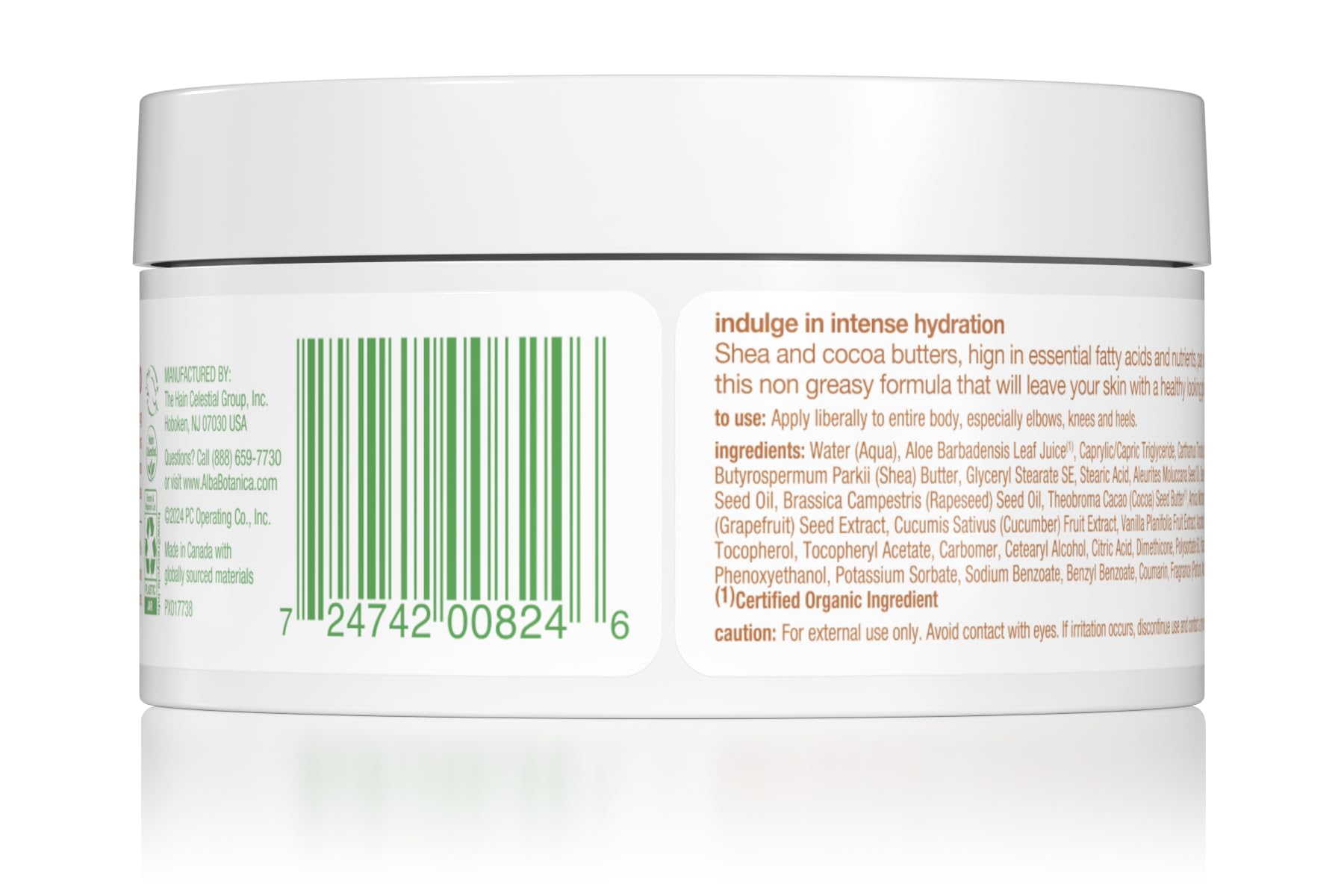 Alba Botanica vanilla cucumber arnica blend highlights soothing hydration