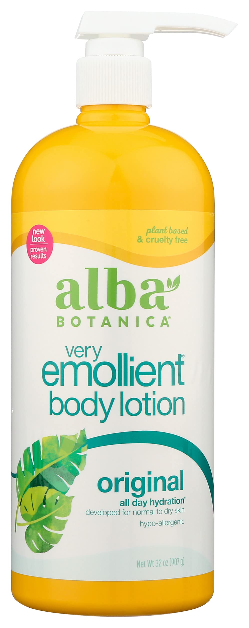 Alba Botanica Very Emollient Body Lotion original bottle for deep hydration and silky skin