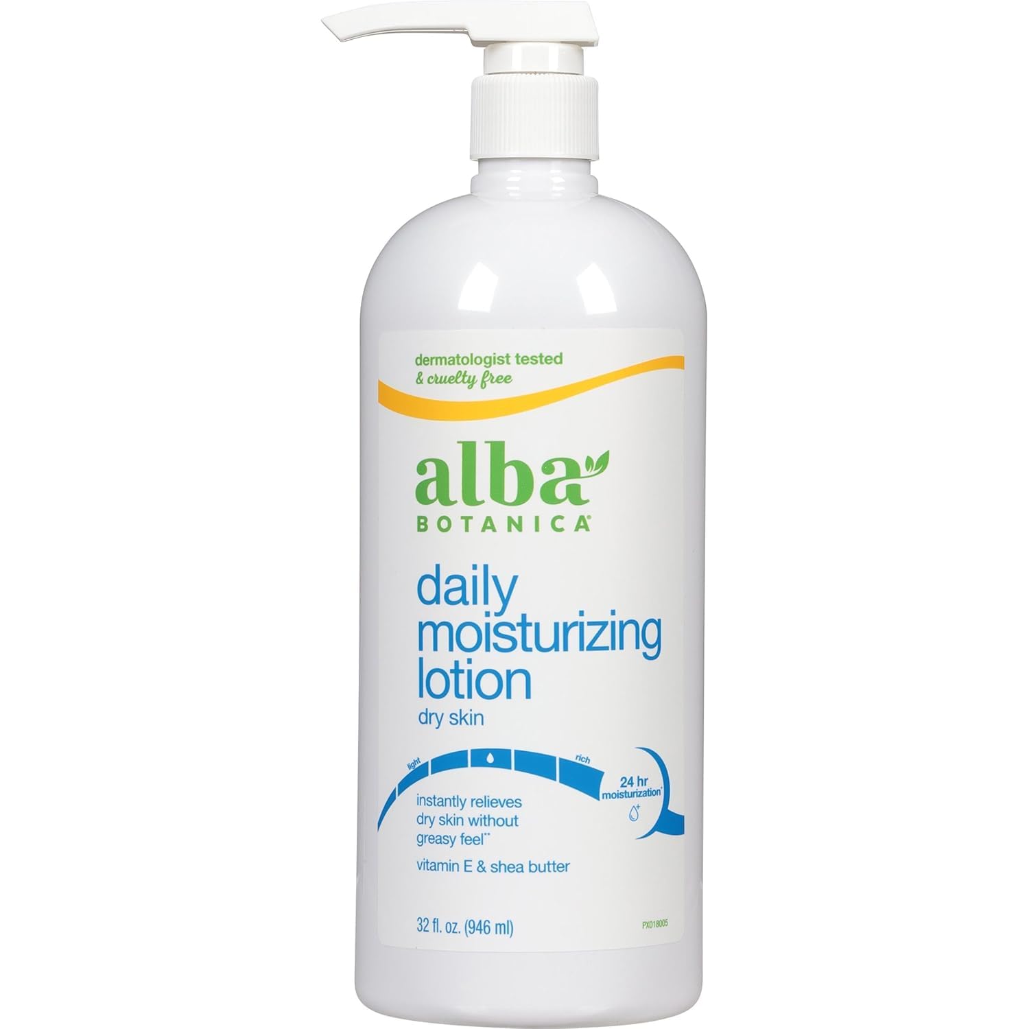 Alba Botanica Very Emollient Maximum Lotion bottle delivering lasting hydration for dry skin