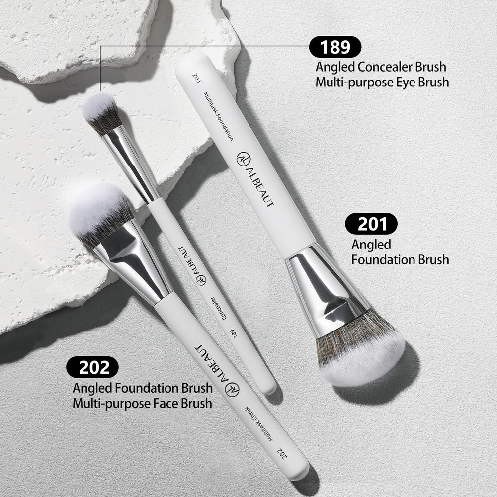 Albeaut blush-contour brush for gentle cheek and jawline definition.