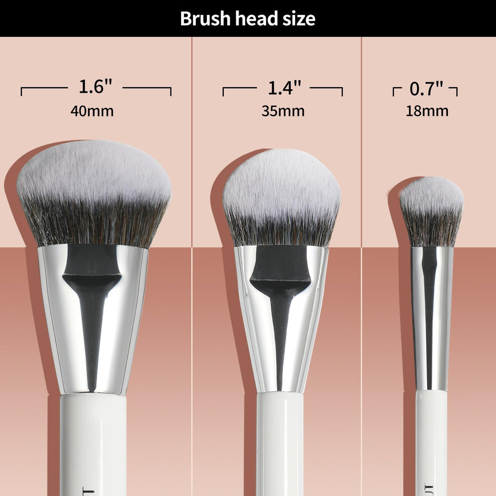 Albeaut dense-soft bristles brush ensures smooth, streak-free makeup.