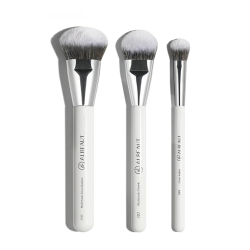 Albeaut foundation brush for smooth application and natural-looking finish.