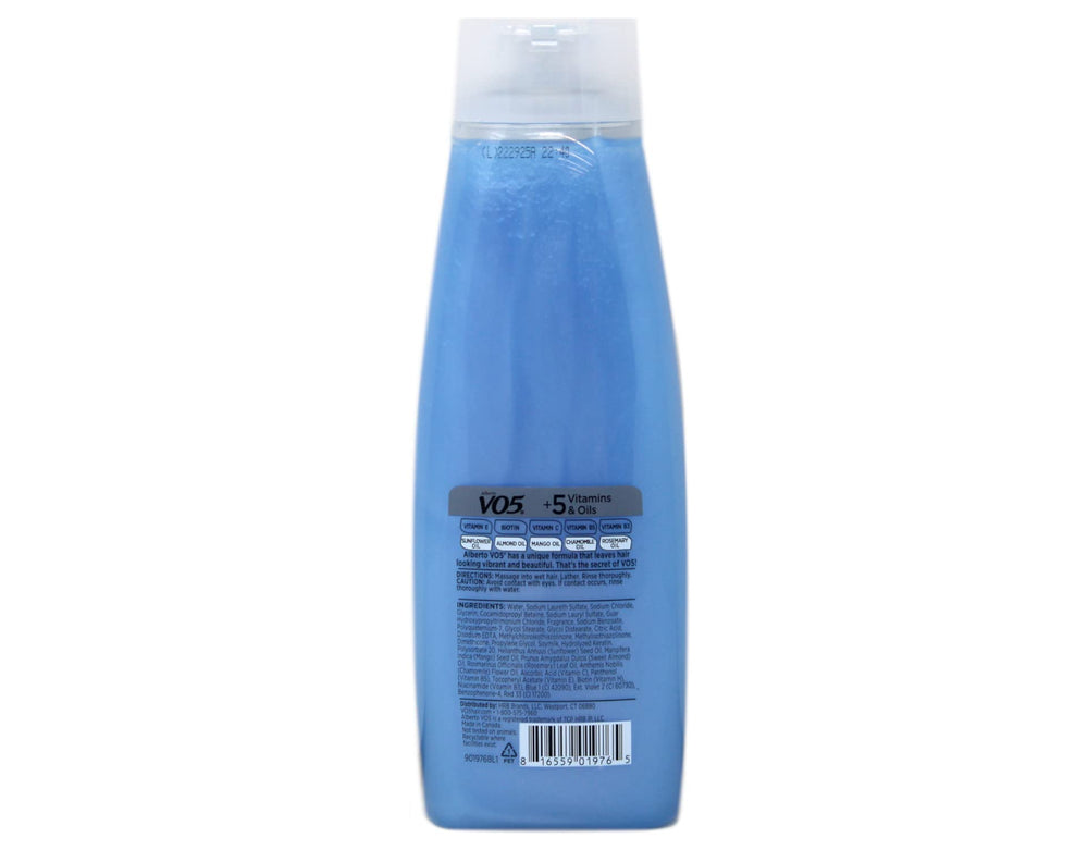 Alberto VO5 shine closeup showcases smooth, glossy hair finish.