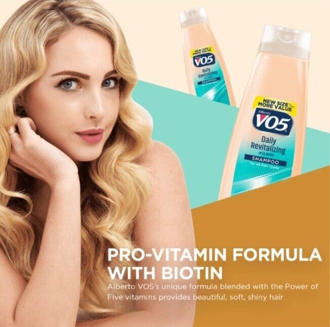 Normal hair use with Alberto VO5 Daily Revitalizing Shampoo for daily cleansing