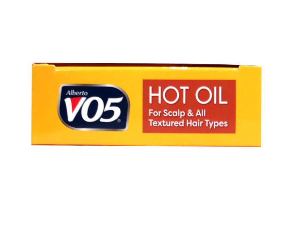 Alberto VO5 Hot Oil Therapy ingredients blend image suggests paraben-free silicone-free formula.