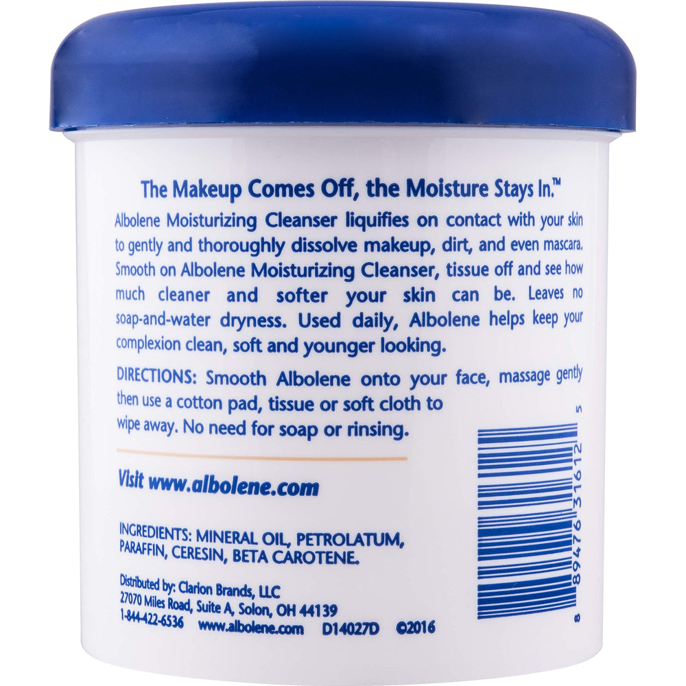 Albolene 2-pack packaging display highlights multi-use skincare solution.
