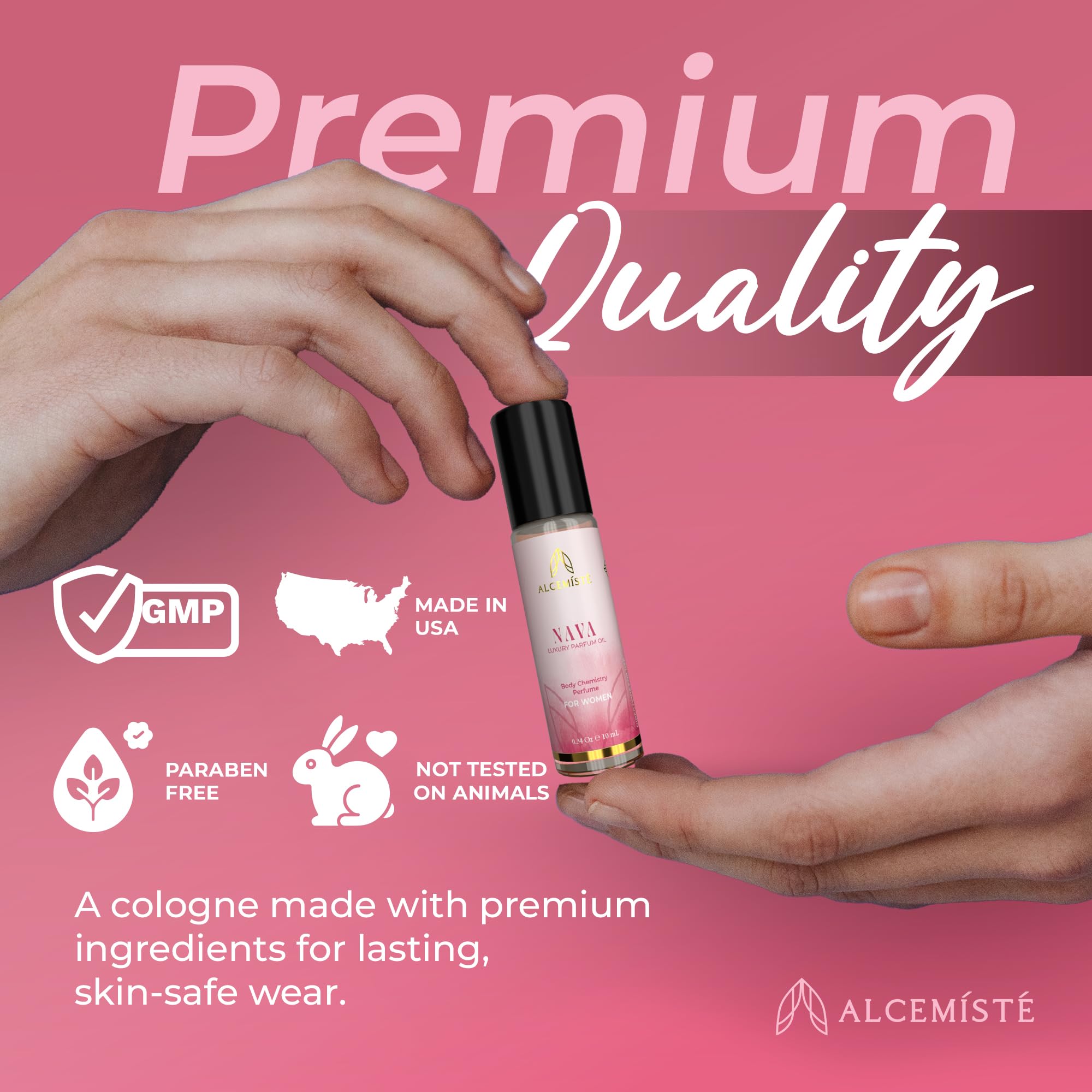 Alcemiste purse-friendly roll-on compact enables discreet scent touch-ups