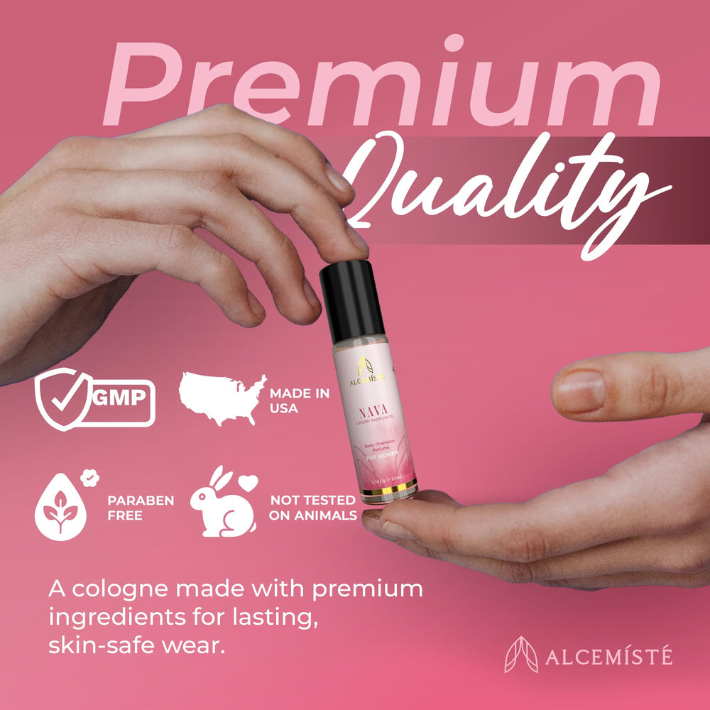 Alcemiste purse-friendly roll-on compact enables discreet scent touch-ups
