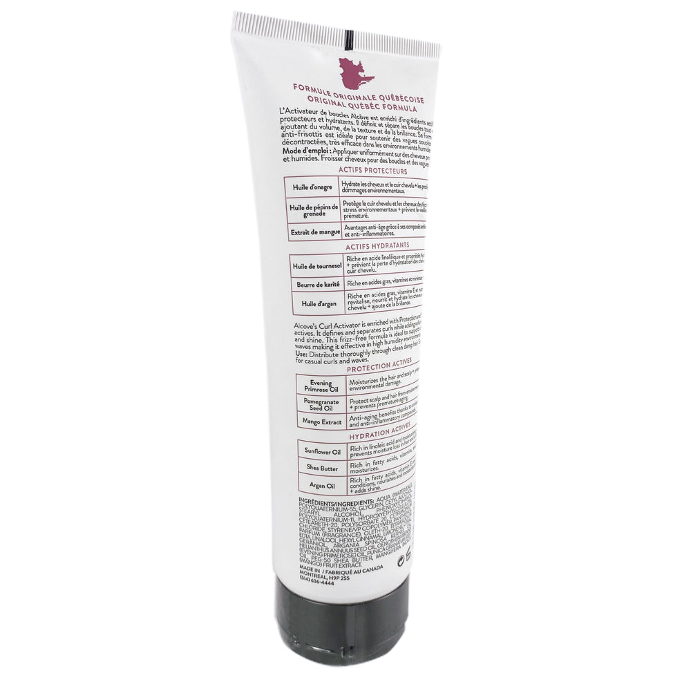 Alcôve Montreal-origin formula signals everyday frizz resistance.