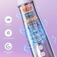 Aleanu nail drill 10-speeds display highlighting adjustable speed for gentle buffing to tough callus removal.