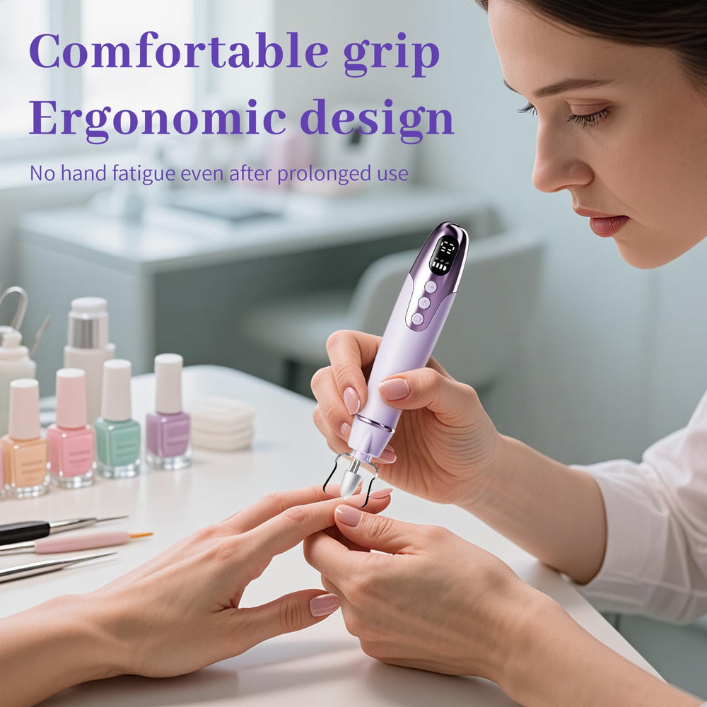 Aleanu nail drill quiet operation with smart cooling for comfortable, low-noise use.