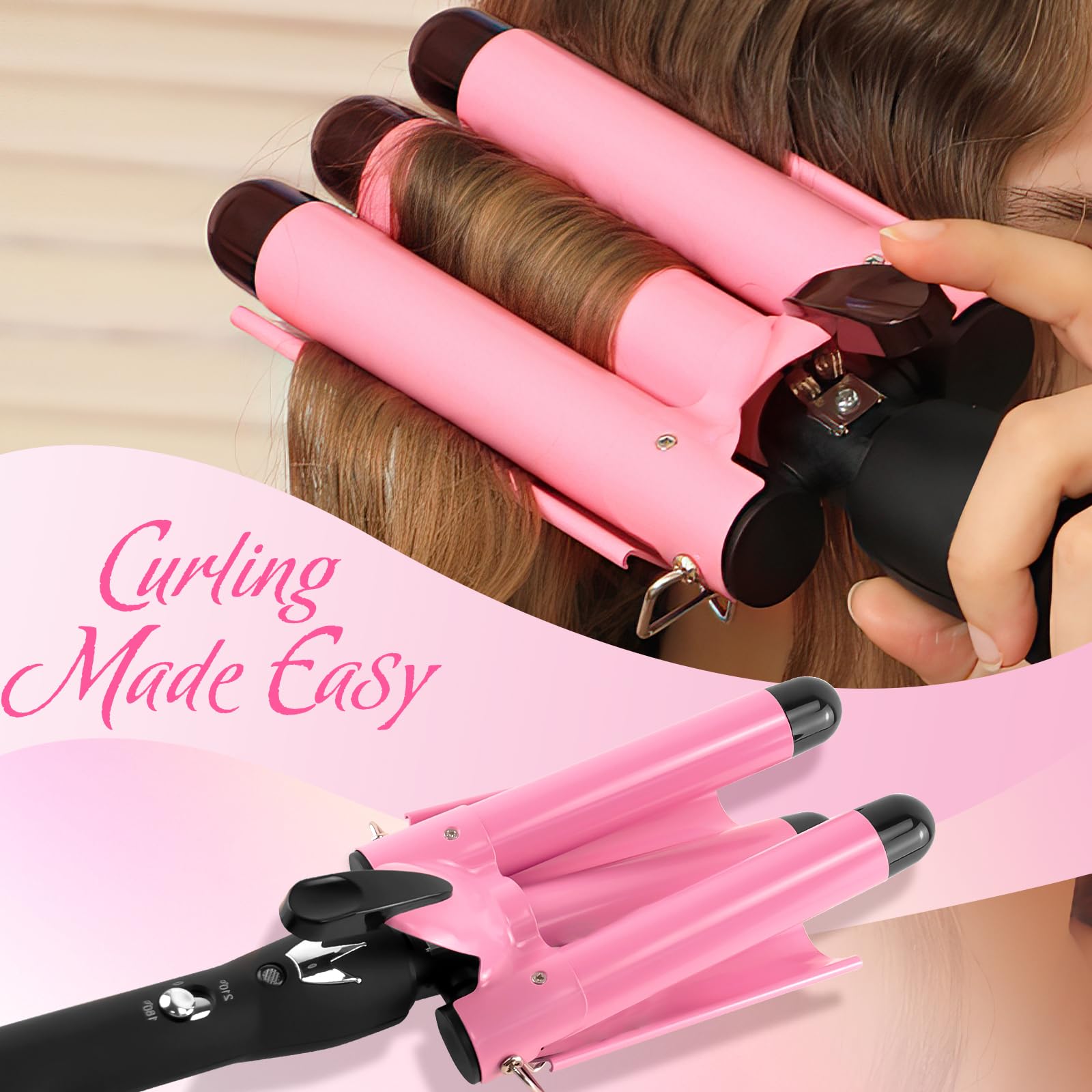 Aleath negative-ion technology helps create smooth, frizz-free waves.