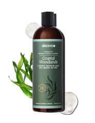 Aleavia Coastal Woodlands bottle pour—fresh woodsy scent for daily refreshing cleanse.