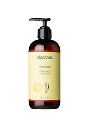 Aleavia Cranberry Prebiotic Body Lotion bottle providing daily hydrating moisture