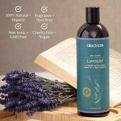 Aleavia Lavender Body Cleanse foam suds deliver plush cleansing with prebiotic care