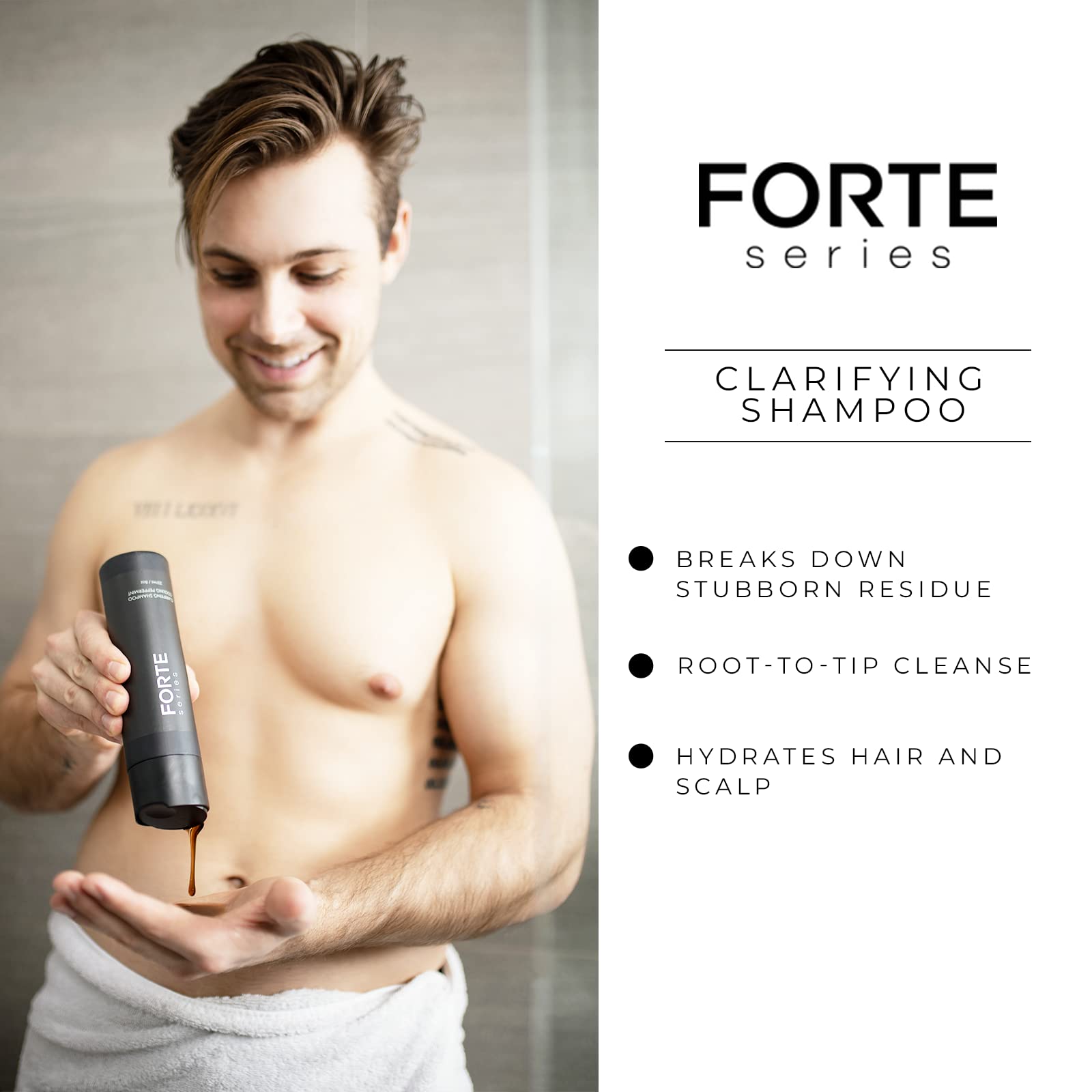 Alex Costa Forte Series clarifying shampoo cooling sensation on scalp offers refreshing feel