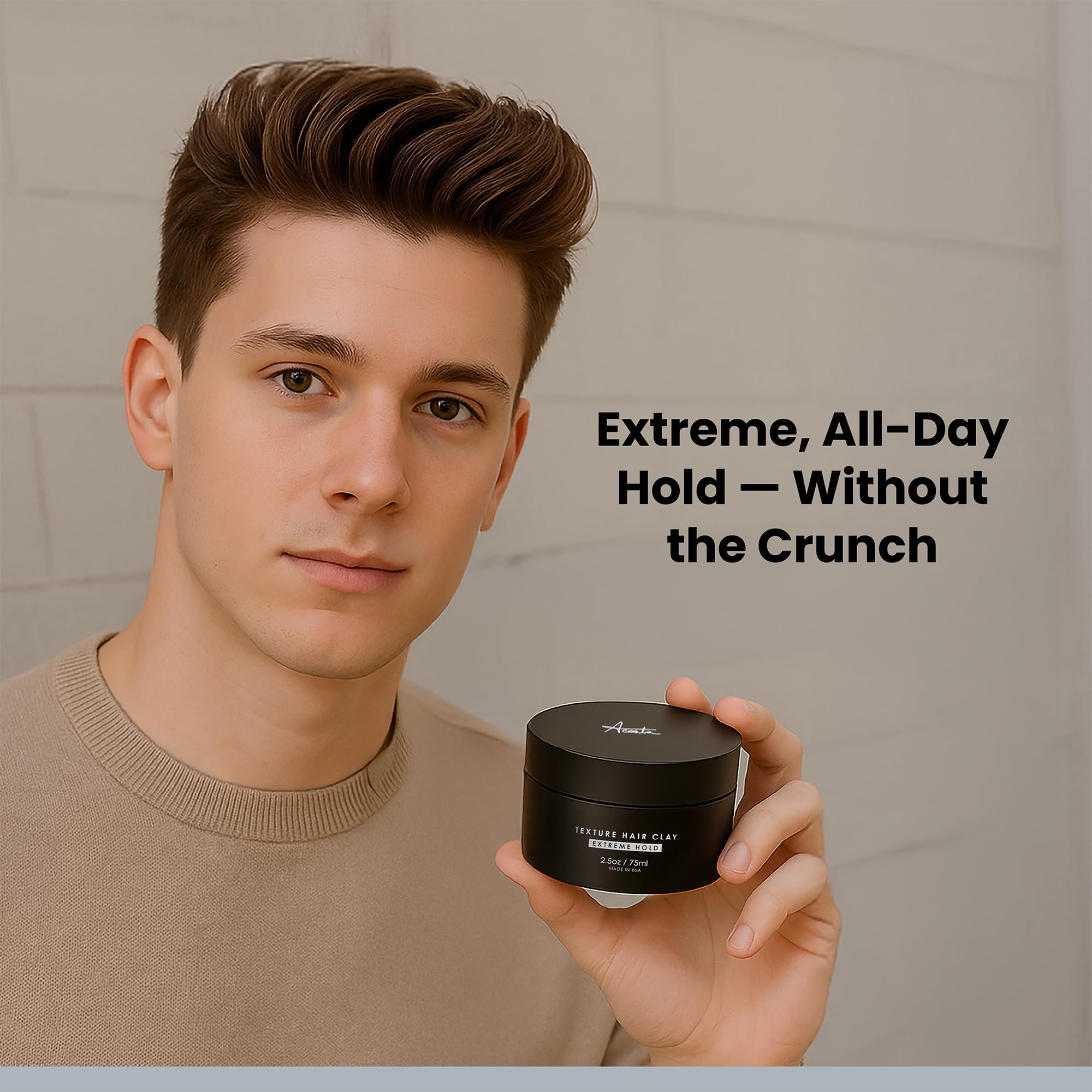 Alex Costa hair clay daily-use product for men promotes texture without shine