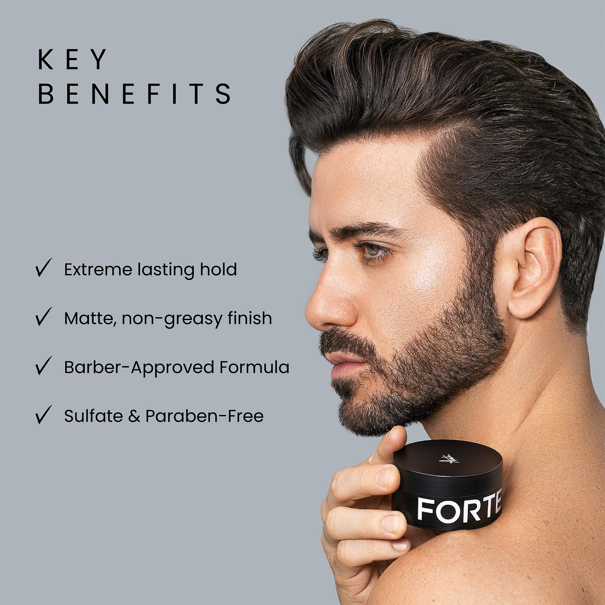 Alex Costa hair clay signature scent cardamom patchouli adds subtle aroma during styling