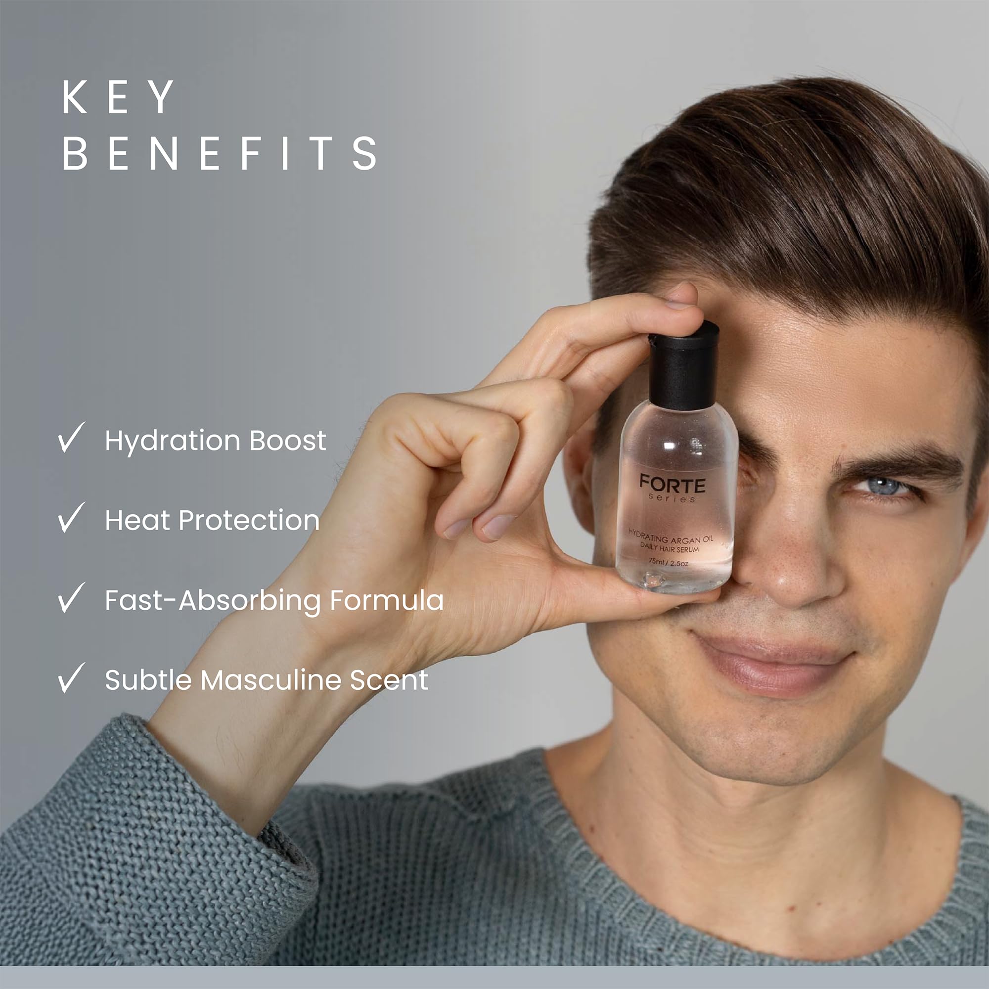 Alex Costa argan oil supports heat styling and tame dryness.