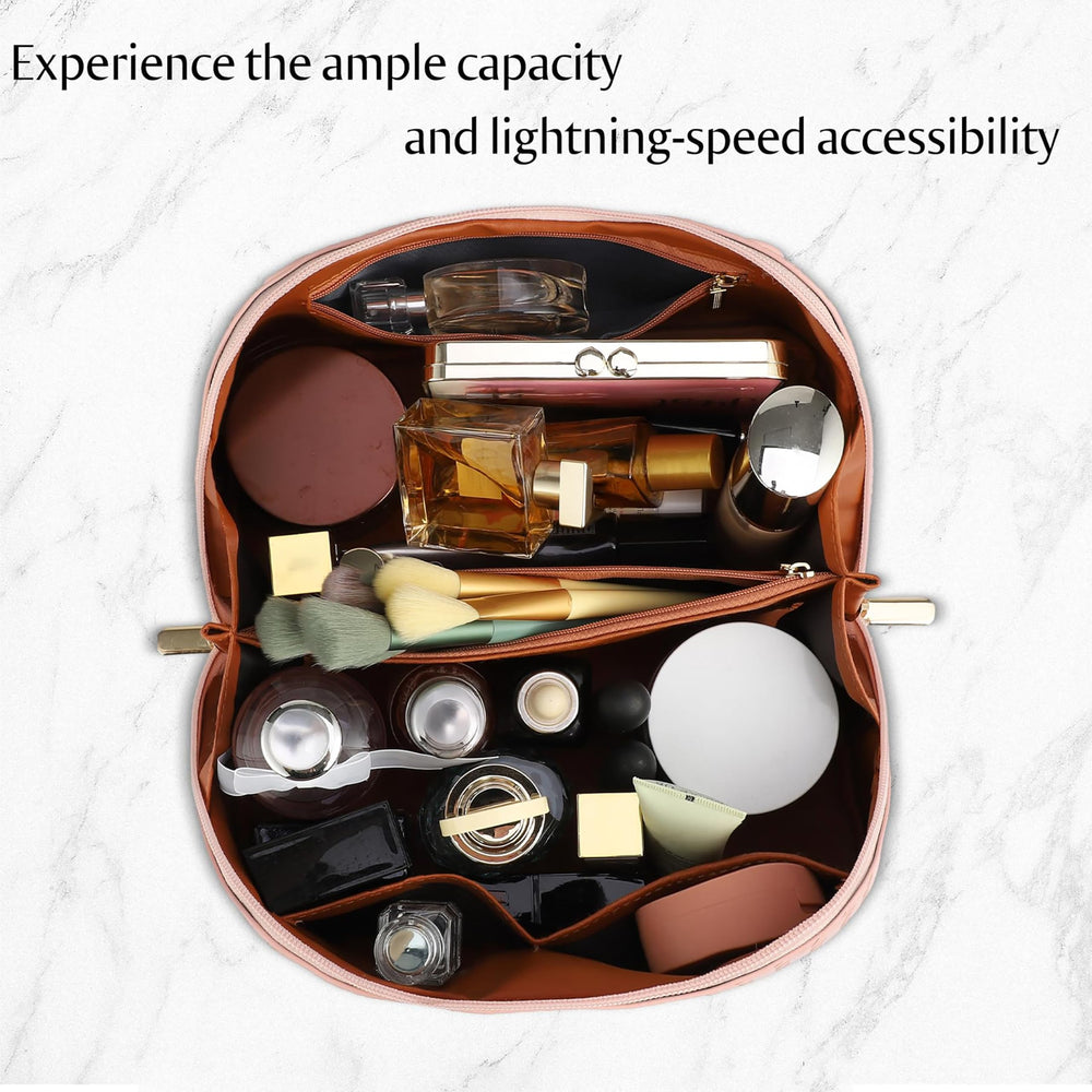 ALEXTINA waterproof PU leather protects contents during travel.