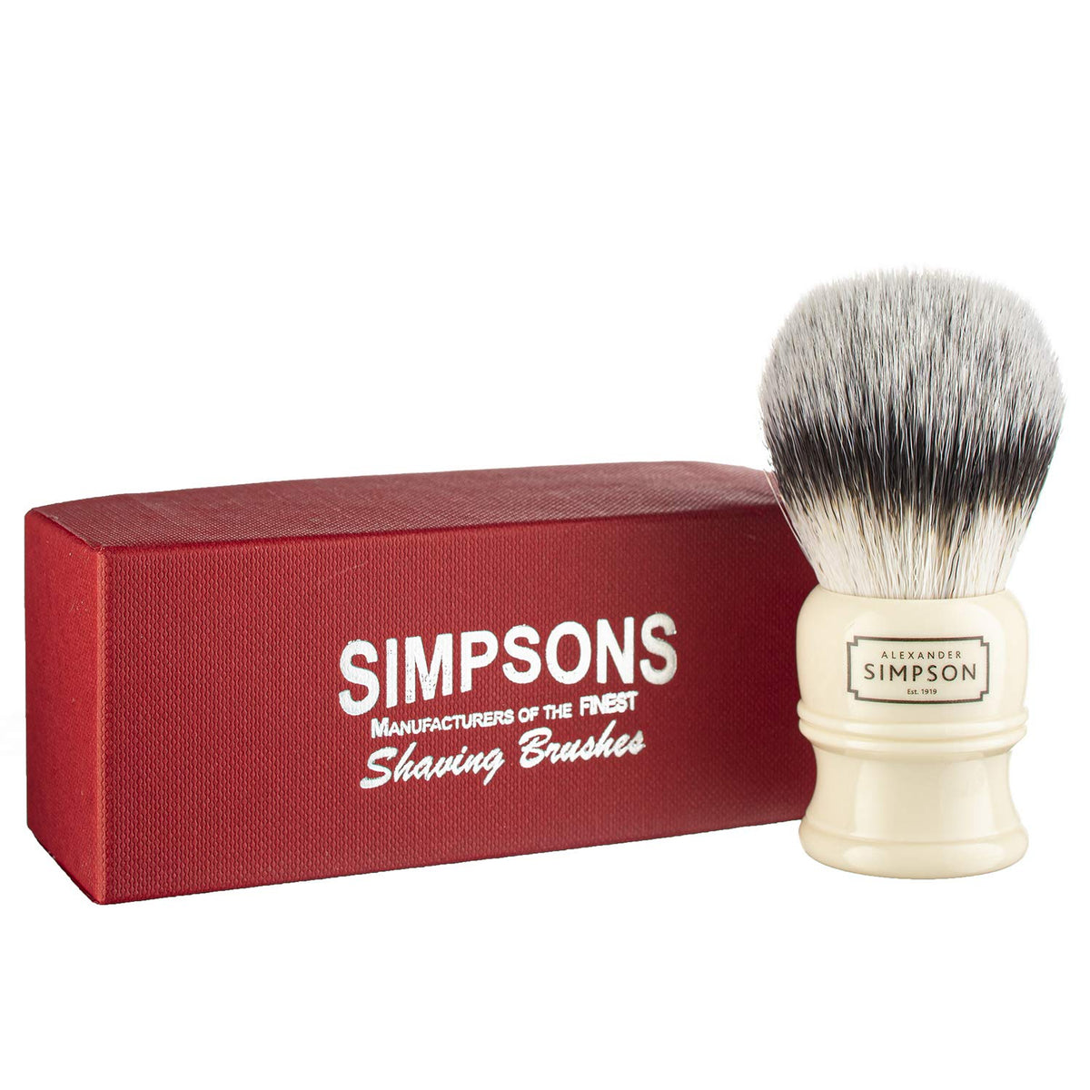 Alexander Simpson Trafalgar 3 shaving brush with ivory handle for luxurious lather.