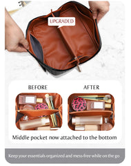 ALEXTINA interior divider pouch keeps cosmetics neatly separated