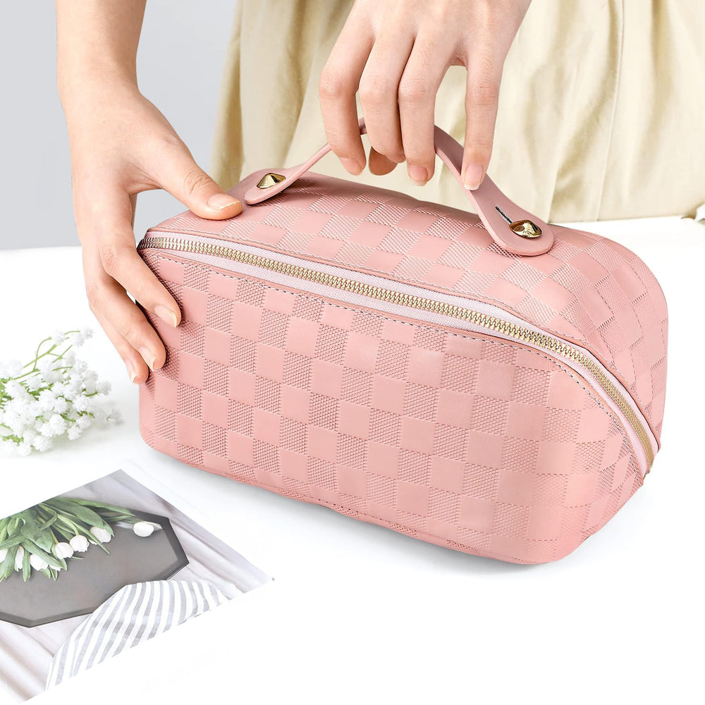ALEXTINA interior PU lining wipes clean after makeup mishaps