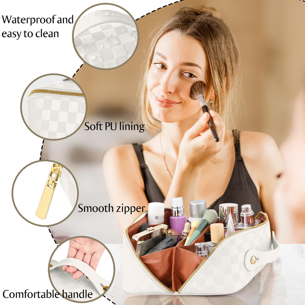 ALEXTINA wide-open 180-degree design for quick, effortless makeup access.