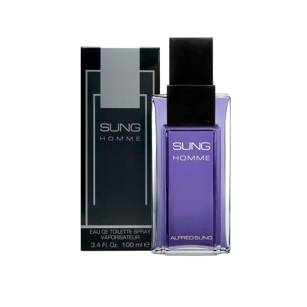 Alfred Sung Homme EDT notes close-up: patchouli, spices, sandalwood create warm, confident vibe.