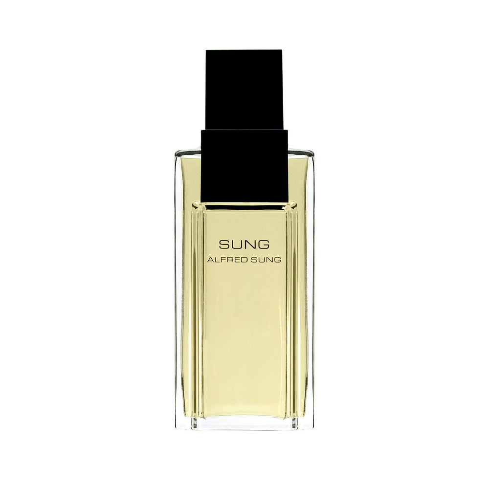 ALFRED SUNG Sung EDT bottle with soft lighting evokes versatile wear.