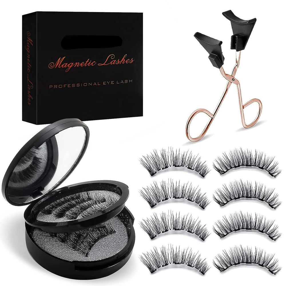 ALFREVER magnetic eyelashes with applicator for quick, glue-free daily wear.