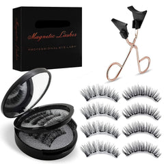 ALFREVER magnetic eyelashes with applicator for quick, glue-free daily wear.