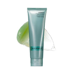 Algenist GENIUS melting cleanser bottle demonstrates oil-to-milk cleansing for makeup removal.